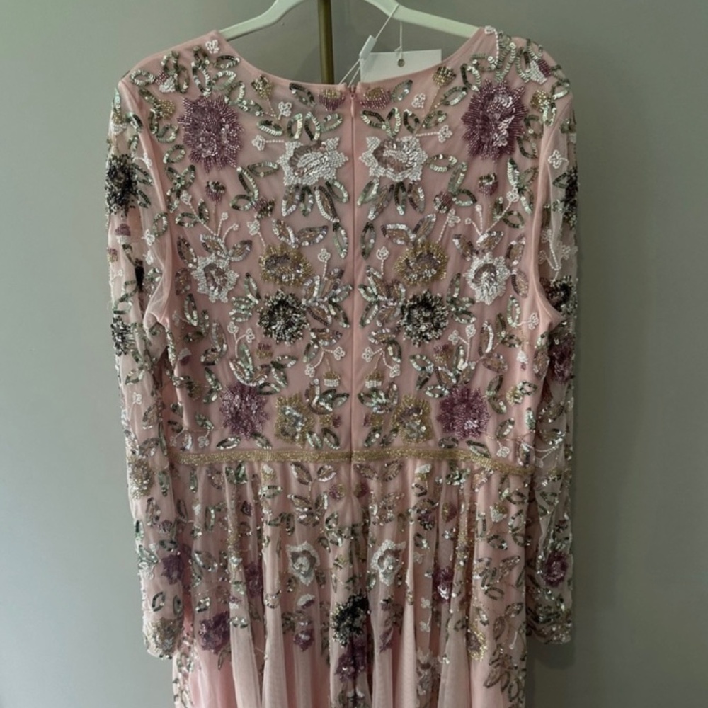 Embellished Pink Mac Duggal dress . Size 14. NWT - Picture 6 of 7